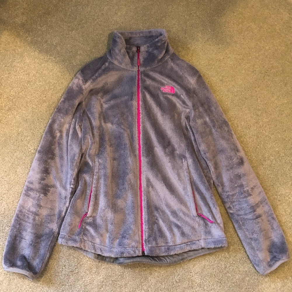 North Face Women’s Ribbon Osito Fleece Jacket Grey